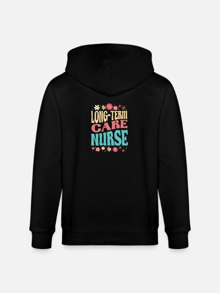 Langzeitpflege Krankenschwester Blumen-outfit - Stanley/Stella Unisex Bio-Kapuzenjacke CULTIVATOR - Schwarz