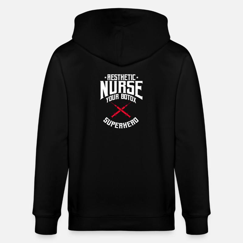Ästhetische Krankenschwester Spruch - Stanley/Stella Unisex Bio-Kapuzenjacke CULTIVATOR  - Schwarz