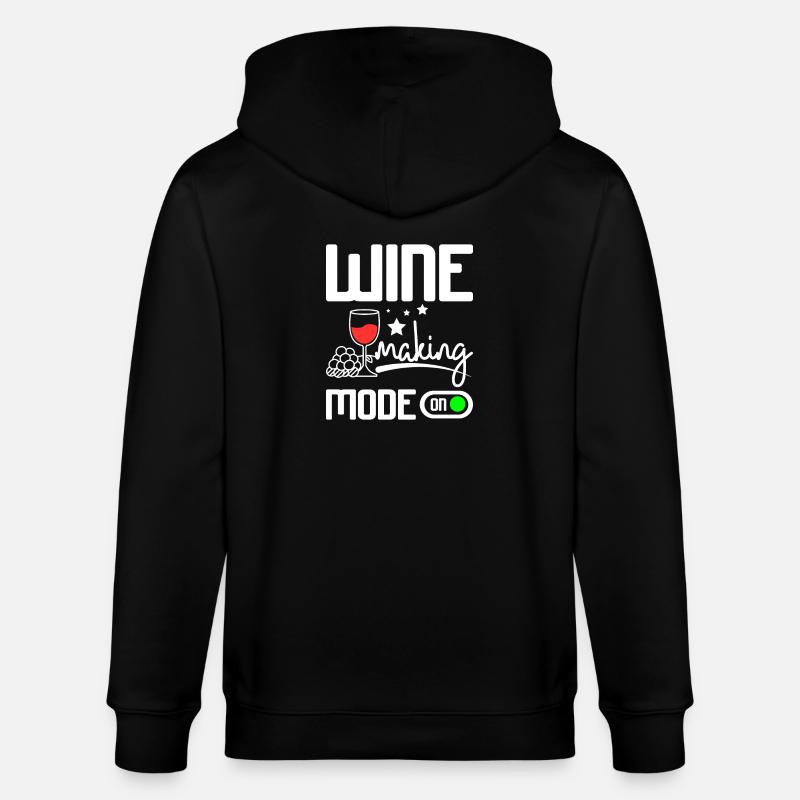 Wine making mode on - Stanley/Stella CULTIVATOR Unisex Organic Hooded Jacket - black