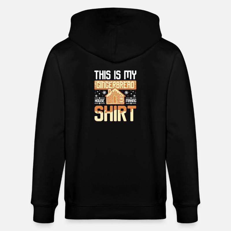 This is my gingabreadhouse making - Stanley/Stella Unisex Bio-Kapuzenjacke CULTIVATOR  - Schwarz