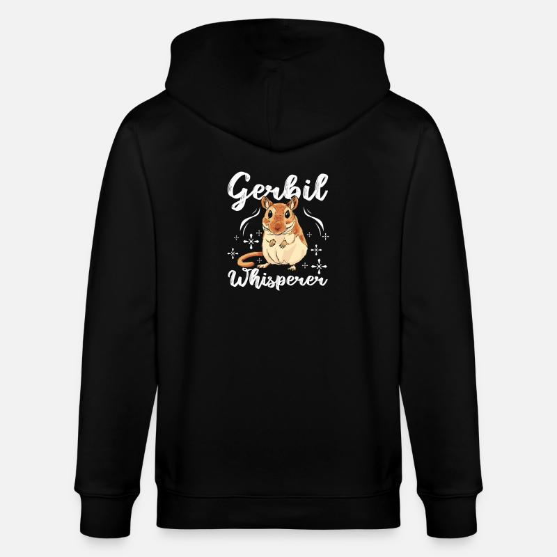Gerbil whisperer - Stanley/Stella Unisex Bio-Kapuzenjacke CULTIVATOR  - Schwarz