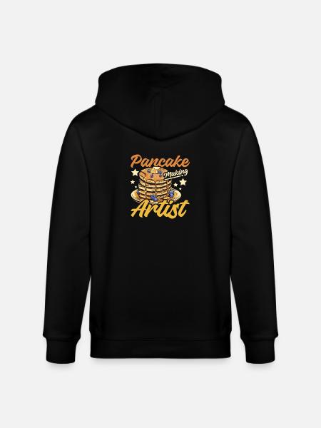 Pancake making artist - Stanley/Stella CULTIVATOR  Unisex Organic Hooded Jacket - black