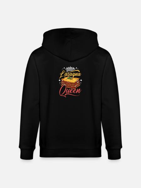 Lasagna Queen - Stanley/Stella CULTIVATOR  Unisex Organic Hooded Jacket - black