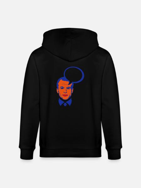 Emmanuel macron president france bubble - Stanley/Stella CULTIVATOR Unisex Organic Hooded Jacket - black