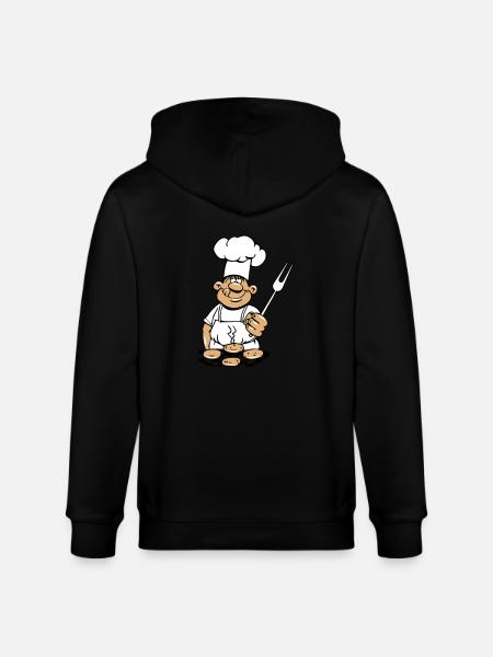 Cook cook BBQ grill - Stanley/Stella CULTIVATOR Unisex Organic Hooded Jacket - black