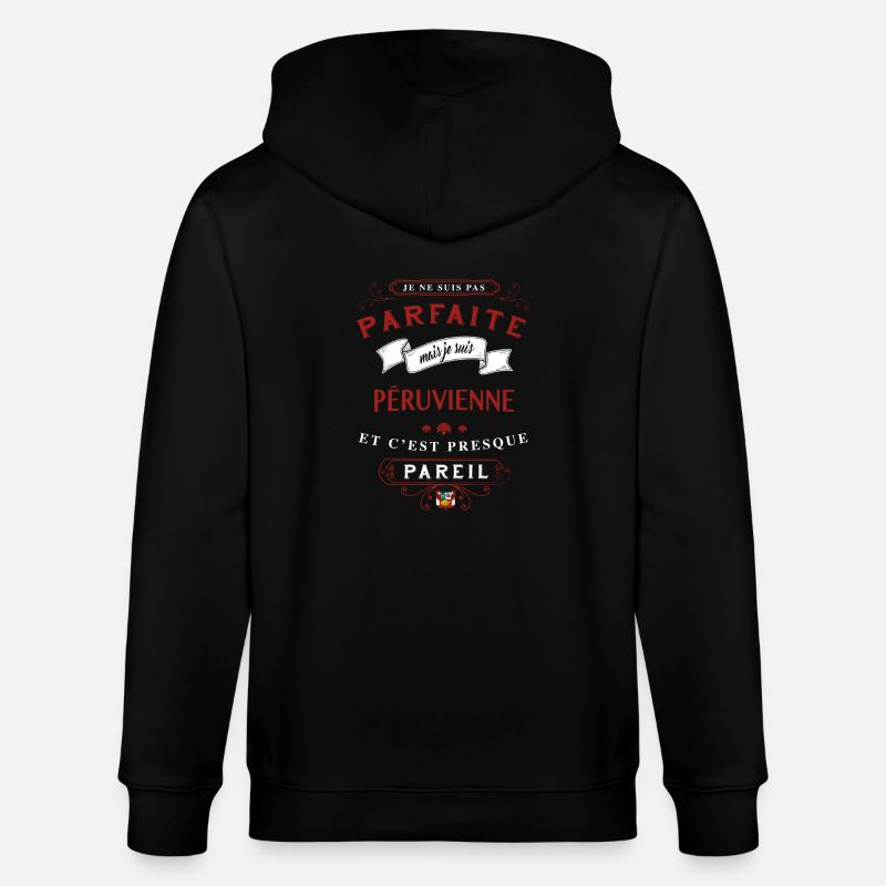 Péruvienne Parfaite - Veste à capuche bio CULTIVATOR Stanley/Stella Unisexe - noir