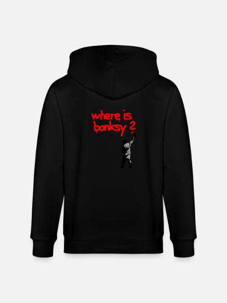 where is banksy - Stanley/Stella CULTIVATOR  Unisex Organic Hooded Jacket - black