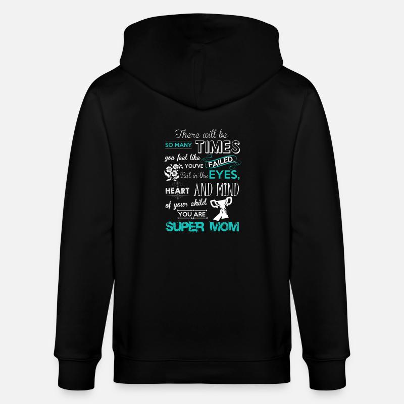 Super Mutter Design - Stanley/Stella Unisex Bio-Kapuzenjacke CULTIVATOR  - Schwarz