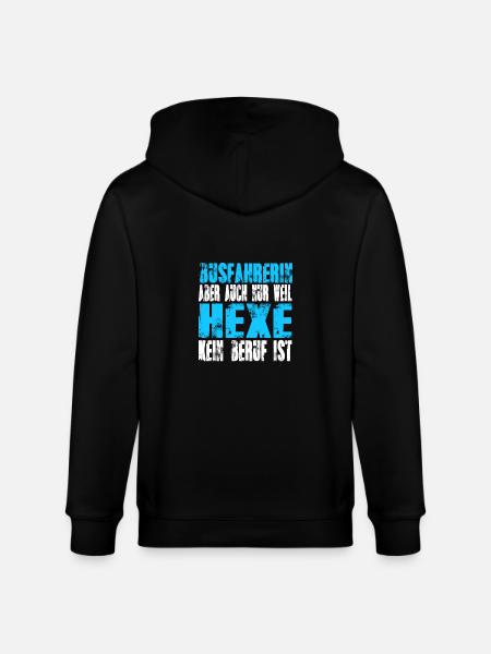 Busfahrerin statt Hexe - Stanley/Stella Unisex Bio-Kapuzenjacke CULTIVATOR  - Schwarz