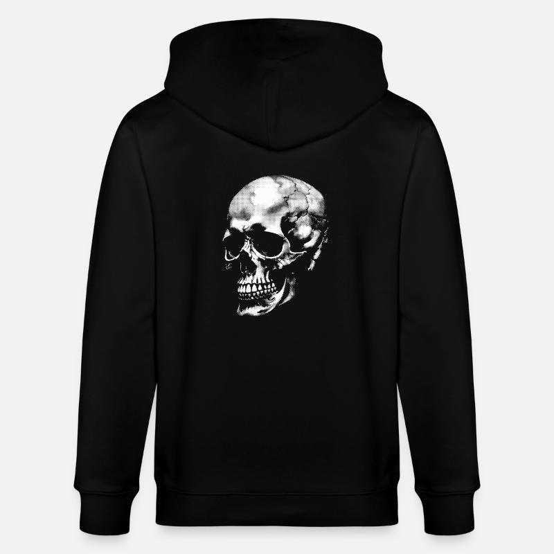 Skull - Stanley/Stella Unisex Bio-Kapuzenjacke CULTIVATOR  - Schwarz