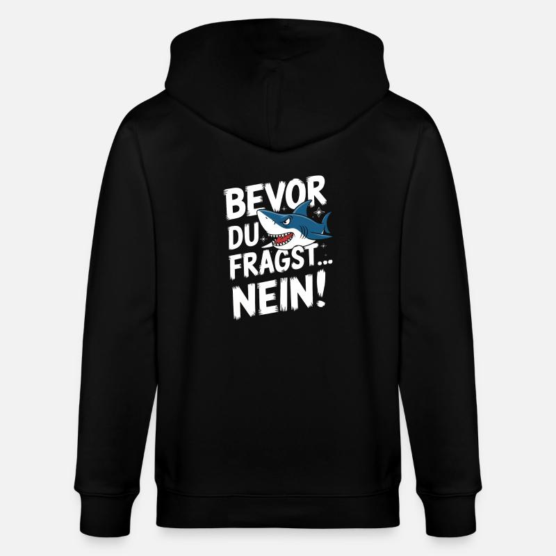 Requin Requin Requins Requin - Veste à capuche bio CULTIVATOR Stanley/Stella Unisexe - noir