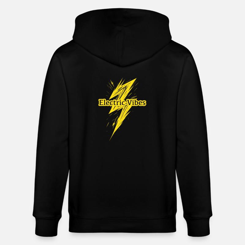 Electric Vibes: Element Blitz-Design - Stanley/Stella Unisex Bio-Kapuzenjacke CULTIVATOR  - Schwarz