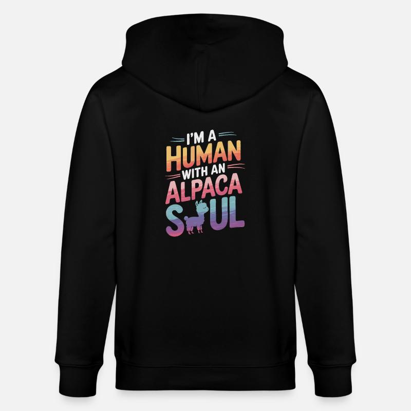 Lama alpaga - Veste à capuche bio CULTIVATOR Stanley/Stella Unisexe - noir
