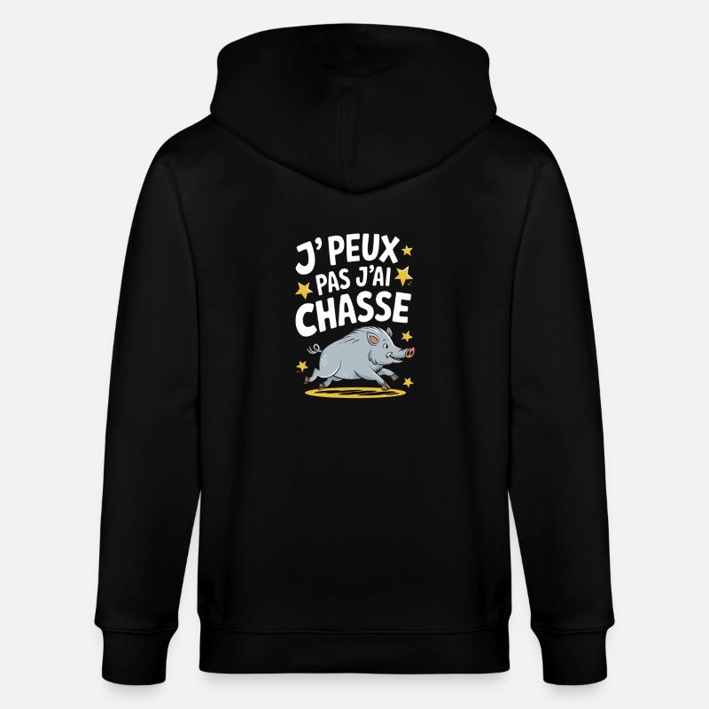J'peux pas j'ai chasse - Veste à capuche bio CULTIVATOR Stanley/Stella Unisexe - noir
