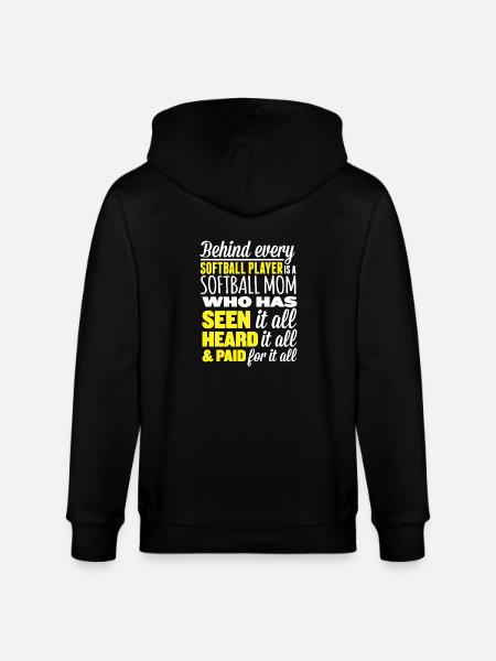 Softball Mom - Stanley/Stella CULTIVATOR Unisex Organic Hooded Jacket - black