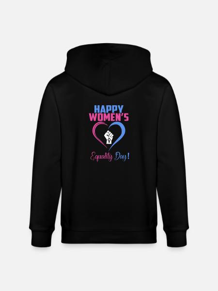 Happy Women's Equality Day - Stanley/Stella CULTIVATOR Unisex Organic Hooded Jacket - black