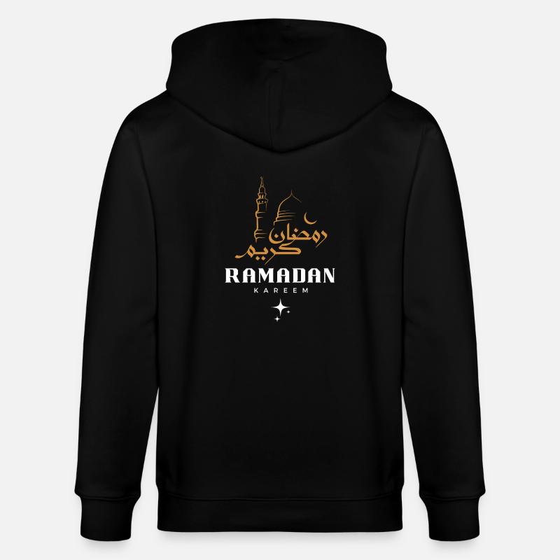 Ramadan Mubarak - Stanley/Stella Unisex Bio-Kapuzenjacke CULTIVATOR  - Schwarz