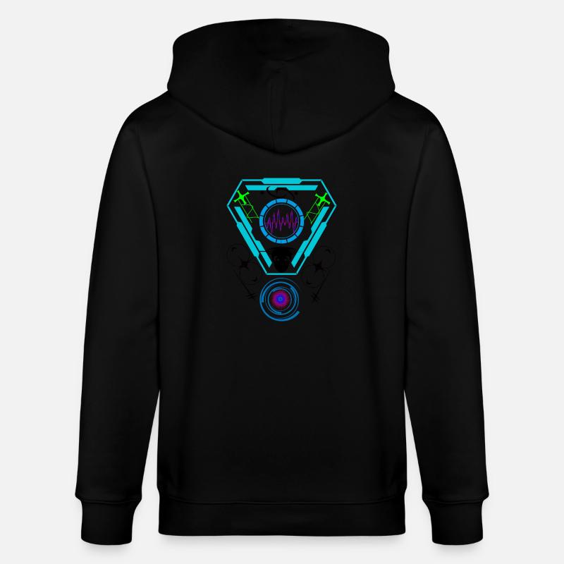 Techno Rave - Stanley/Stella Unisex Bio-Kapuzenjacke CULTIVATOR  - Schwarz