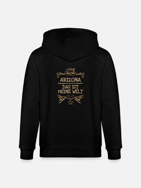 Arizona als Maedchenname - Stanley/Stella Unisex Bio-Kapuzenjacke CULTIVATOR  - Schwarz