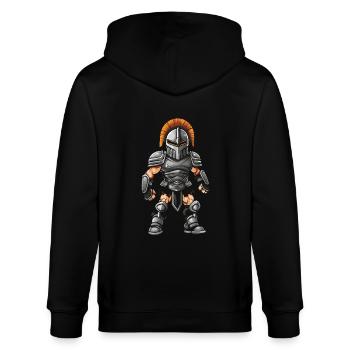 Spartaner Gladiator - Stanley/Stella Unisex Bio-Kapuzenjacke CULTIVATOR  - Schwarz - Hinten - Anna (173cm)