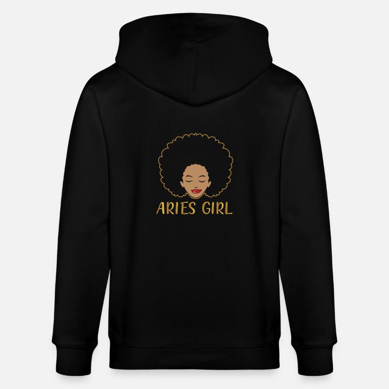 Sternzeichen Widder - Stanley/Stella Unisex Bio-Kapuzenjacke CULTIVATOR  - Schwarz
