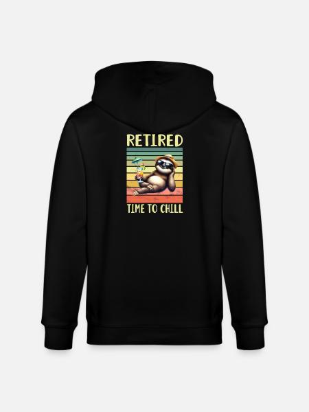 Retired Retired Sloth - Stanley/Stella CULTIVATOR Unisex Organic Hooded Jacket - black