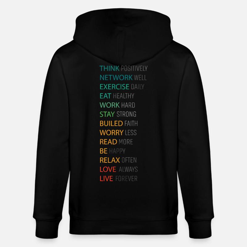 THINK POSITIVE - Stanley/Stella Unisex Bio-Kapuzenjacke CULTIVATOR - Schwarz