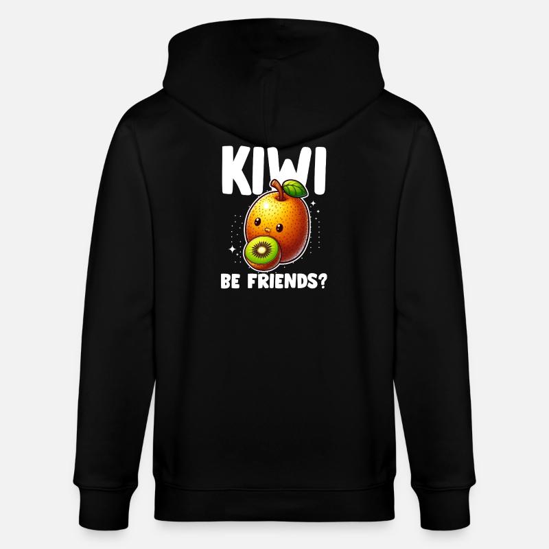 Kiwi Komplize - Stanley/Stella Unisex Bio-Kapuzenjacke CULTIVATOR  - Schwarz