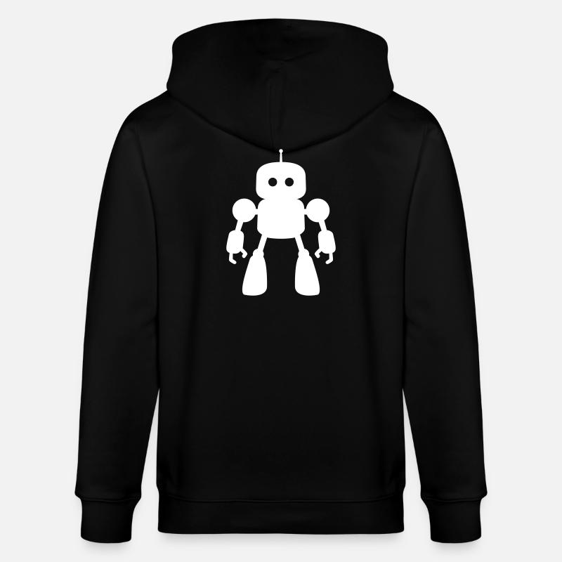 Robots – Artificial Intelligence Sci-Fi Design - Stanley/Stella CULTIVATOR  Unisex Organic Hooded Jacket - black