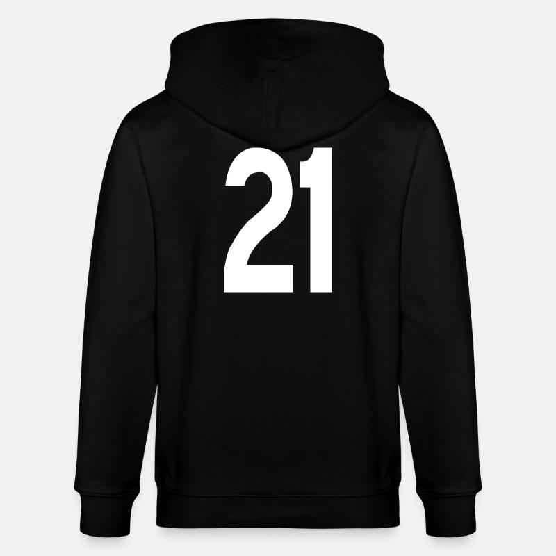 21 Nummer - Stanley/Stella Unisex Bio-Kapuzenjacke CULTIVATOR  - Schwarz