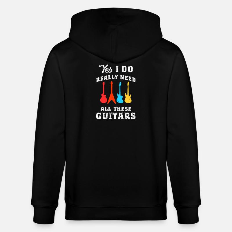 Gitarren Spruch - Stanley/Stella Unisex Bio-Kapuzenjacke CULTIVATOR - Schwarz