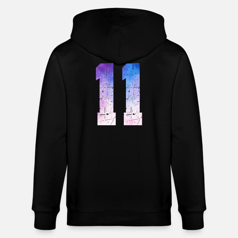 Ausgabe 11 – 11. Jubiläumsgeschenk - Stanley/Stella Unisex Bio-Kapuzenjacke CULTIVATOR  - Schwarz