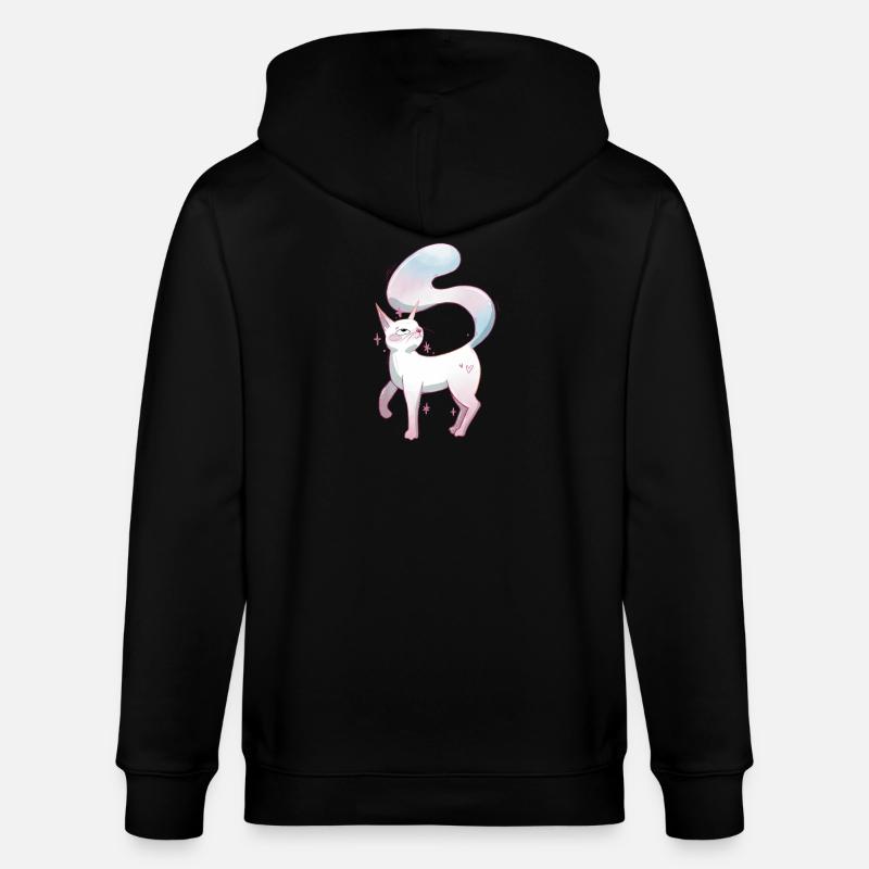 Süße Katze trans pride - Stanley/Stella Unisex Bio-Kapuzenjacke CULTIVATOR - Schwarz