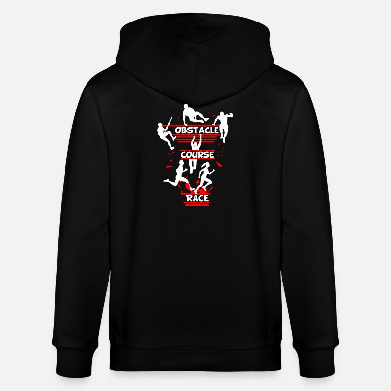 Course d’obstacles – Conception d’obstacles en ligne - Veste à capuche bio CULTIVATOR Stanley/Stella Unisexe - noir
