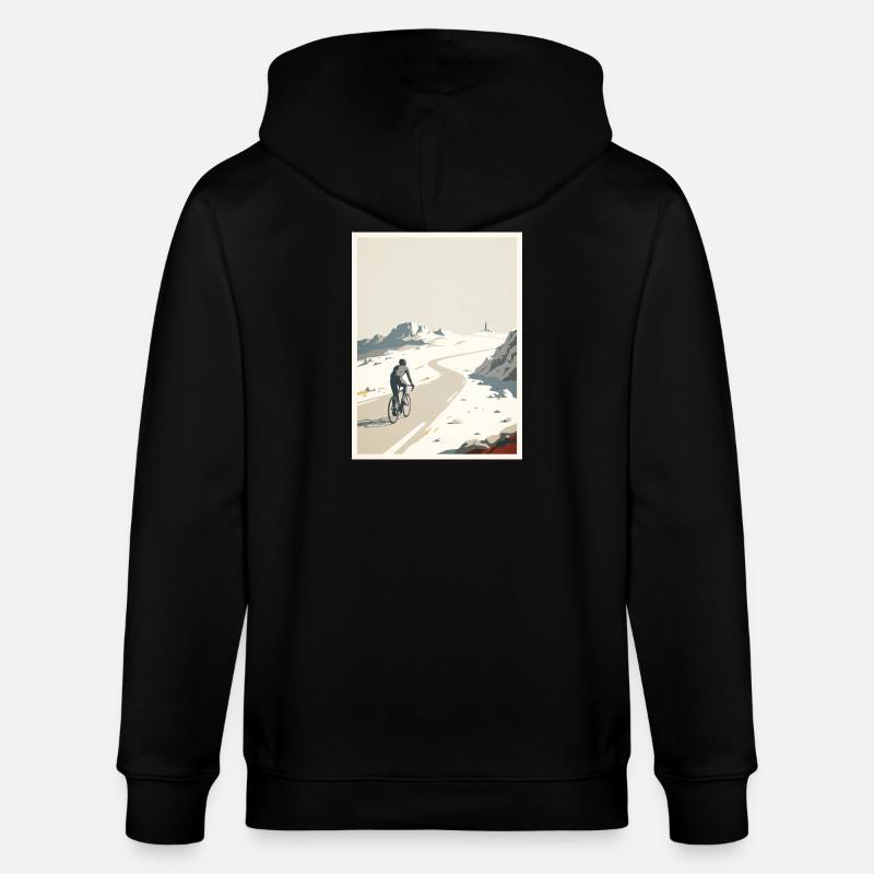 Summit Road - Souvenir du cyclisme - Veste à capuche bio CULTIVATOR Stanley/Stella Unisexe - noir