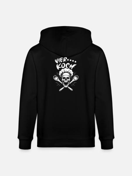 Kochskull - Stanley/Stella Unisex Bio-Kapuzenjacke CULTIVATOR - Schwarz