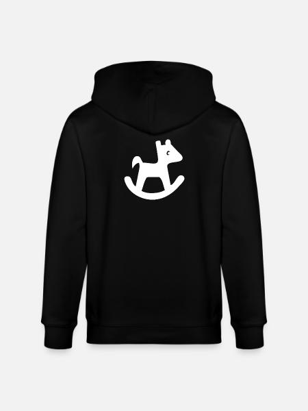 Silhouette de cheval à bascule - Veste à capuche bio CULTIVATOR Stanley/Stella Unisexe - noir