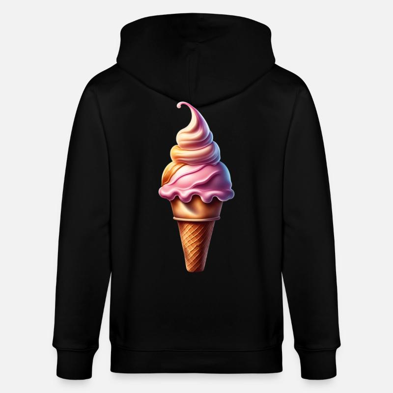 Süße Eiswaffel - Stanley/Stella Unisex Bio-Kapuzenjacke CULTIVATOR  - Schwarz