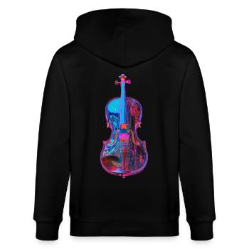 Violine - Stanley/Stella Unisex Bio-Kapuzenjacke CULTIVATOR  - Schwarz - Hinten - Anna (173cm)