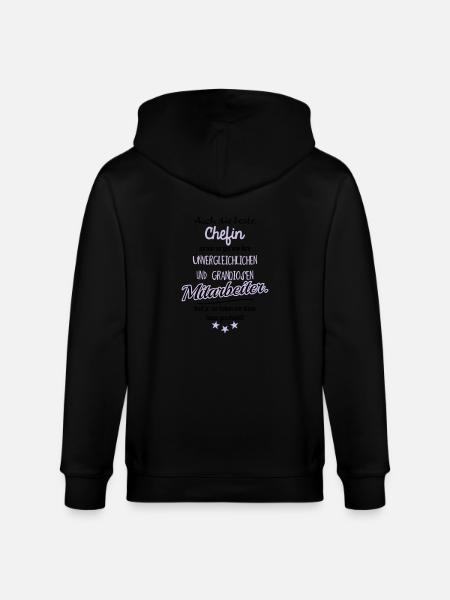Beste Chefin Tasse - Stanley/Stella Unisex Bio-Kapuzenjacke CULTIVATOR - Schwarz