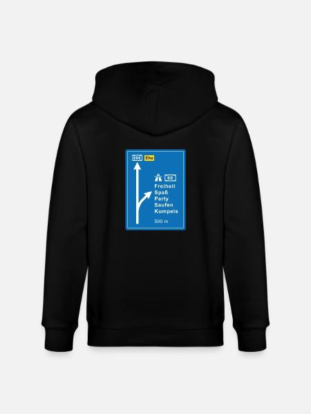 Autobahn - JGA-Shirt - Stanley/Stella Unisex Bio-Kapuzenjacke CULTIVATOR  - Schwarz