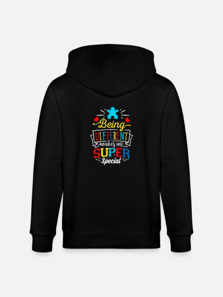 Autism Autist ADHD Autism Asperger Gift - Stanley/Stella CULTIVATOR Unisex Organic Hooded Jacket - black
