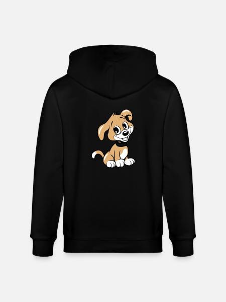 Hund jung welpe - Stanley/Stella Unisex Bio-Kapuzenjacke CULTIVATOR - Schwarz