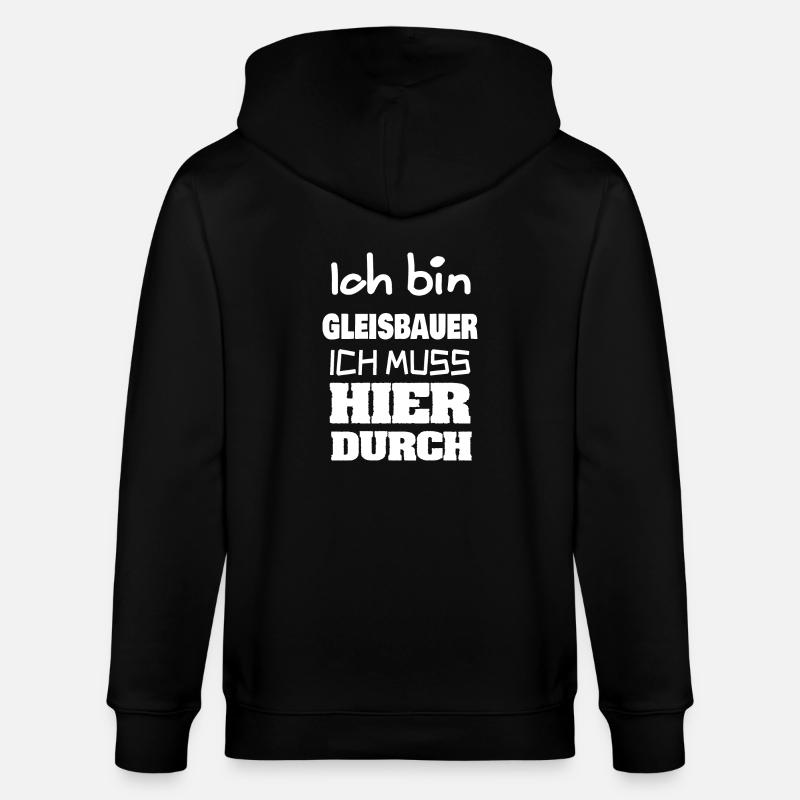 Gleisbauer als Beruf - Stanley/Stella Unisex Bio-Kapuzenjacke CULTIVATOR  - Schwarz