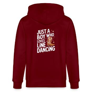 Line Dancing Tanzen Tänzer - Stanley/Stella Unisex Bio-Kapuzenjacke CULTIVATOR  - Burgunderrot - Hinten - Anna (173cm)