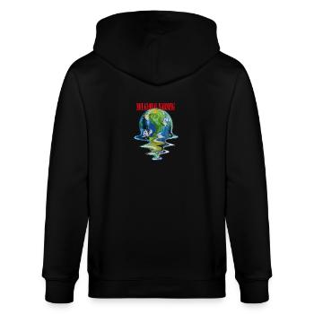 PLANETEN - Stanley/Stella Unisex Bio-Kapuzenjacke CULTIVATOR  - Schwarz - Hinten - Anna (173cm)