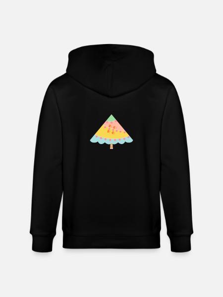 Merry Christmas Tree - Stanley/Stella CULTIVATOR  Unisex Organic Hooded Jacket - black