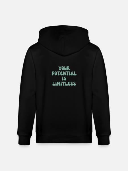 Your potential is limitless - Stanley/Stella CULTIVATOR  Unisex Organic Hooded Jacket - black