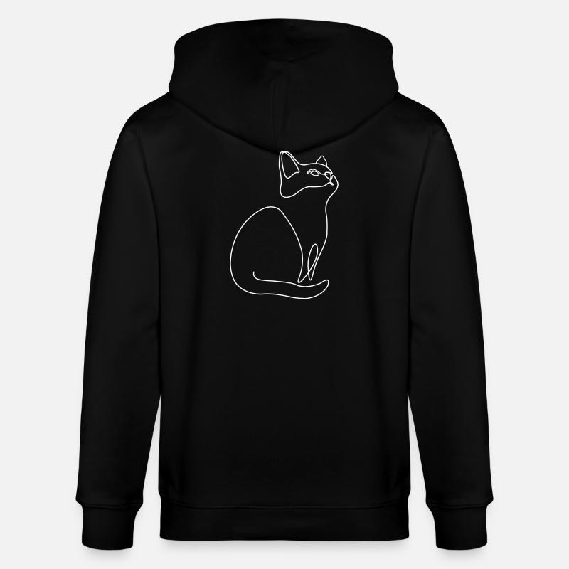 Chaton Chat Chat - Veste à capuche bio CULTIVATOR Stanley/Stella Unisexe - noir