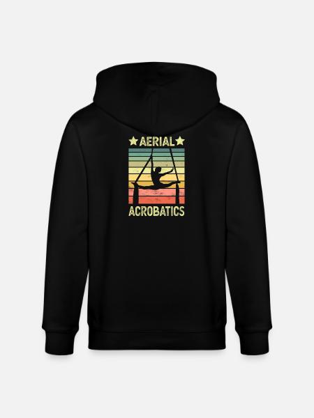 Aerial acrobatics vertical cloth - Stanley/Stella CULTIVATOR Unisex Organic Hooded Jacket - black